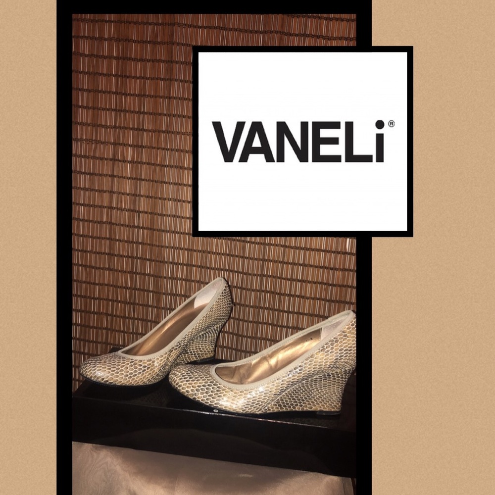 Vaneli Authentic Snakeskin Wedge - image 1